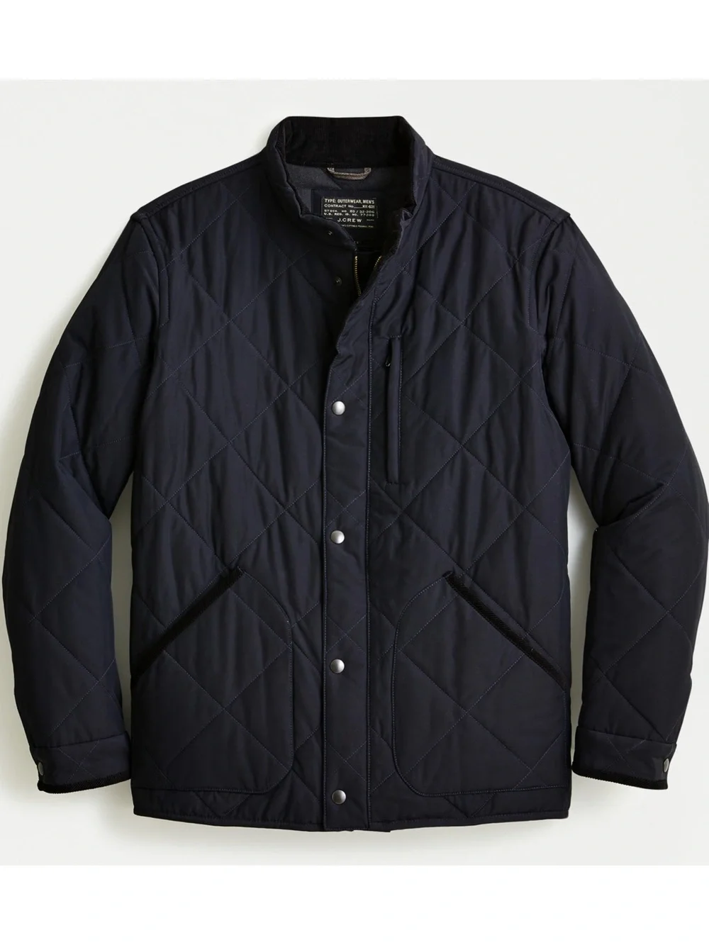 J.Crew Sussex Quilted Black Jacket